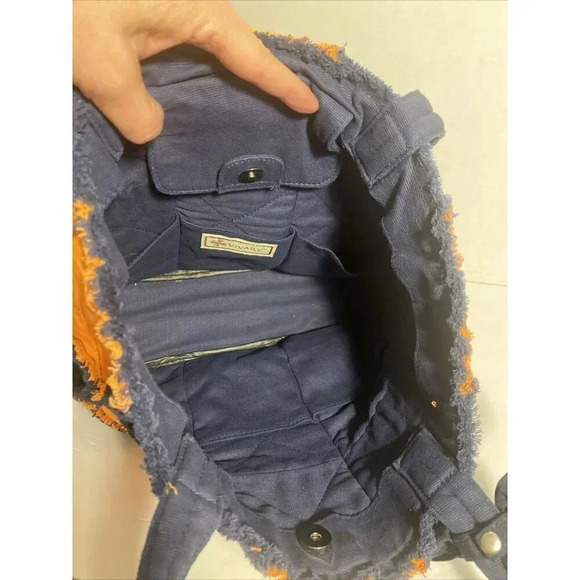 Vivary Bag Purse Navy and Orange Women’s Tote with Removable Bow UF Colors - Picture 6 of 11